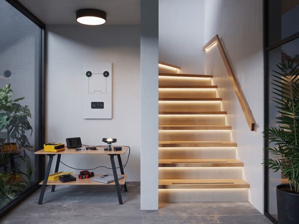 czujniki ruchu przy schodach