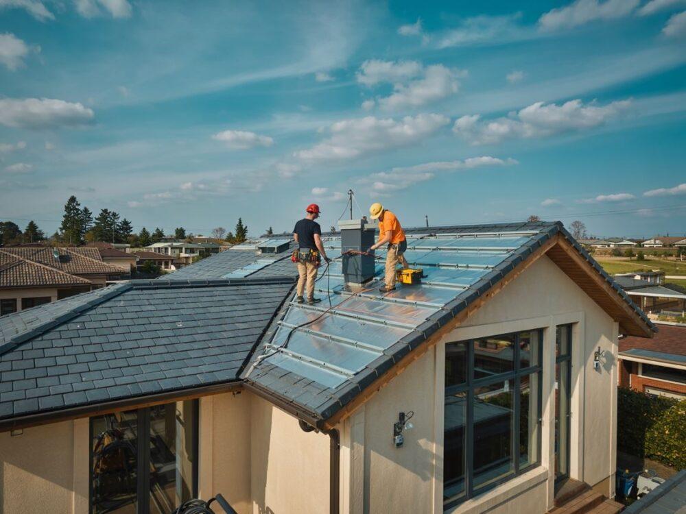 instalacja odgromowa na dachu