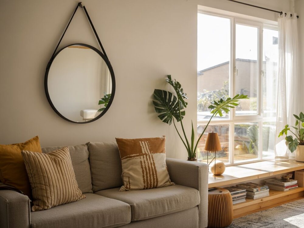 lustro naprzeciwko okna