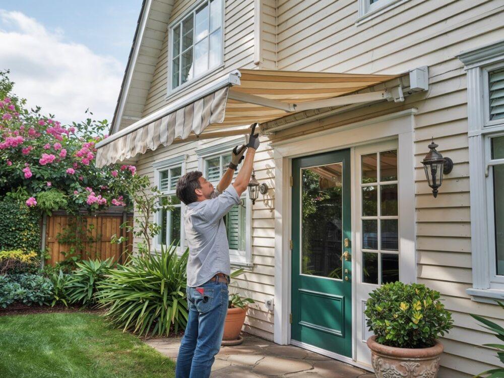 montaż markizy na elewacji