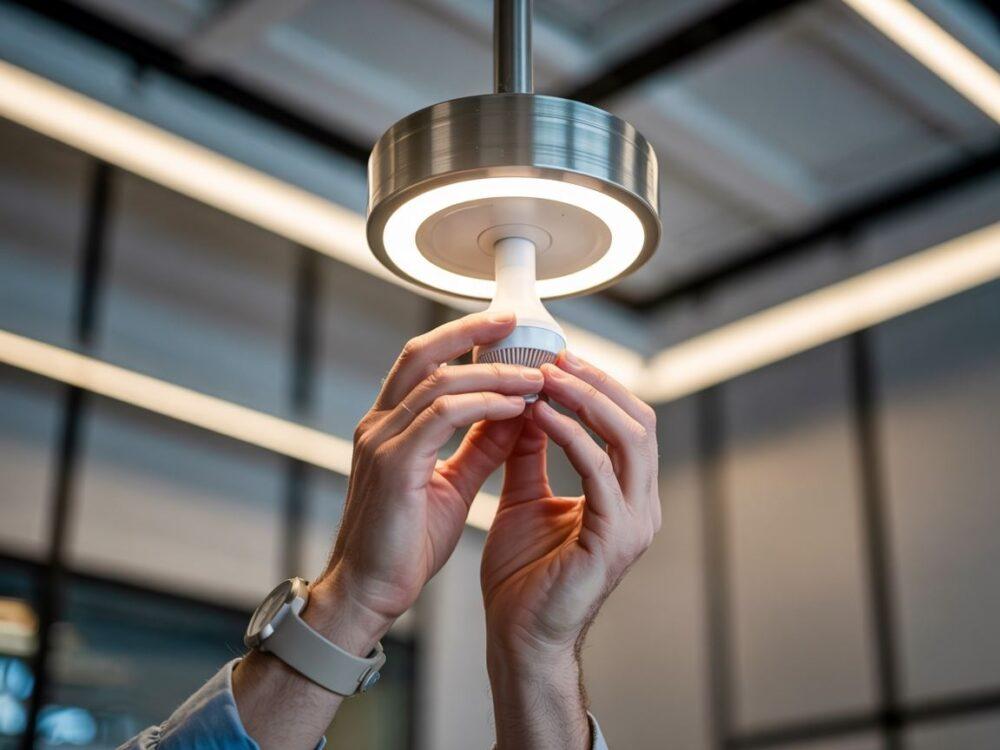 otwór w suficie podwieszanym halogen