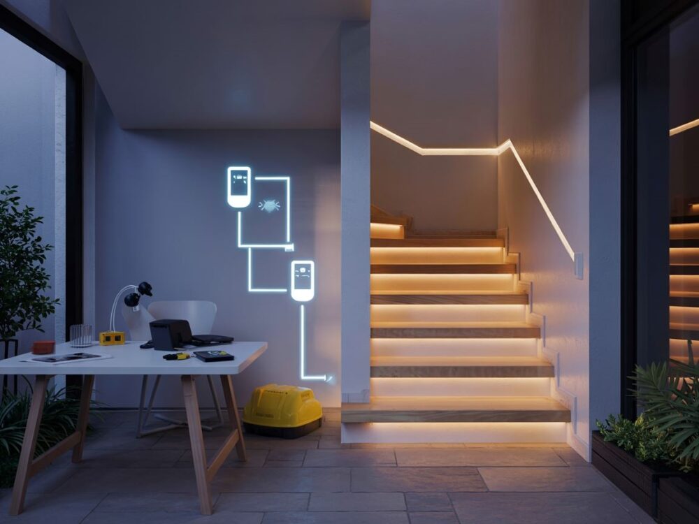 schemat oświetlenia schodowego